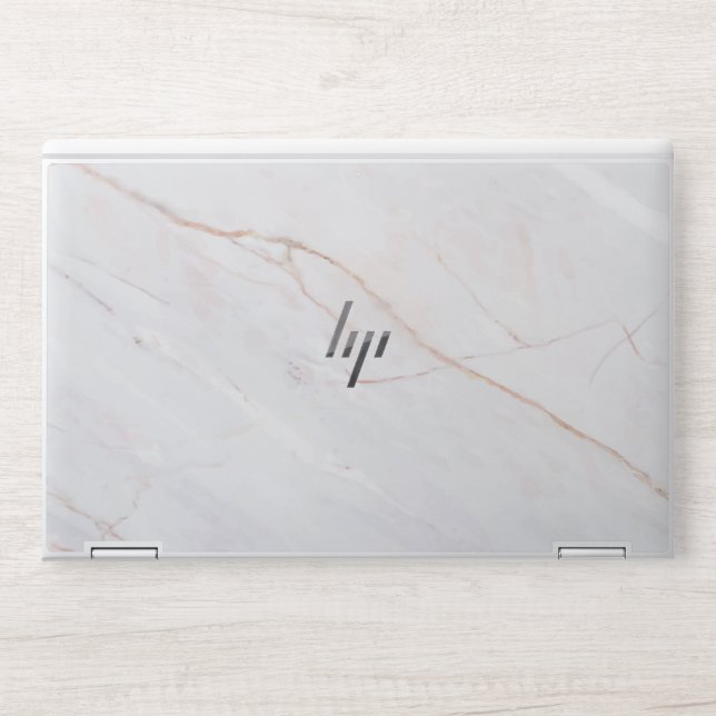  Elegant White Ombre Marble HP Laptop Skin (Front)