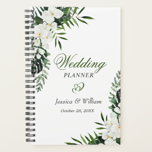 Elegant White Orchid Bohemian Floral Wedding Planner