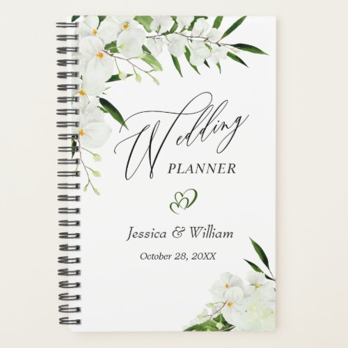 Elegant White Orchid Bohemian Floral Wedding Planner