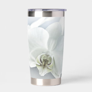 Elegant White Orchid Botanical Art Insulated Tumbler