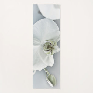 Elegant White Orchid Botanical Art Yoga Mat