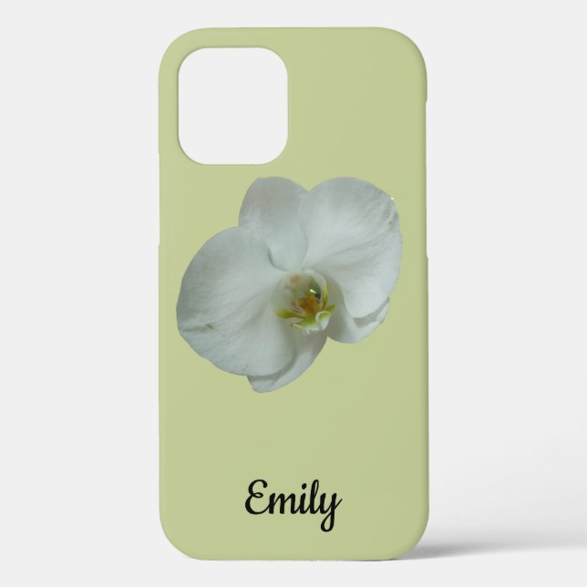 Elegant White Orchid Flower Botanical Case-Mate iPhone Case (Back)
