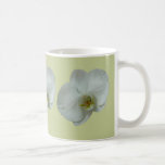 Elegant White Orchid Flower Botanical Coffee Mug