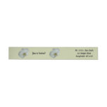 Elegant White Orchid Flower Botanical Wrap Around Label