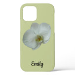 Elegant White Orchid Flower iPhone 12 Case