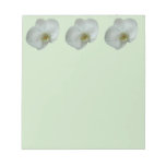 Elegant White Orchid Flower Notepad