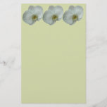 Elegant White Orchid Flower Stationery