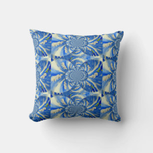 Elegant white orchid watercolor painting throw pillow