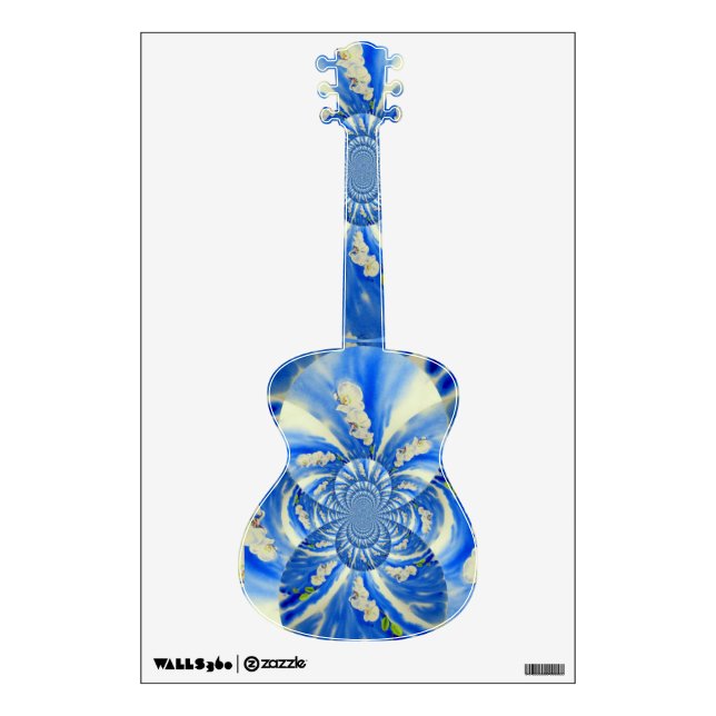 Elegant white orchid watercolor painting wall sticker (Front)