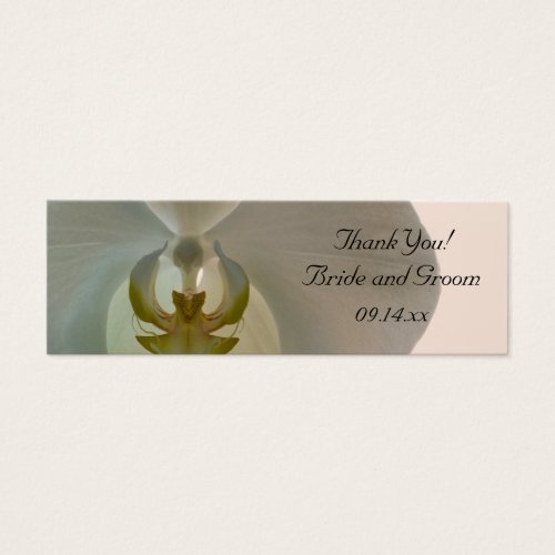 Elegant White Orchid Wedding Favor Tags