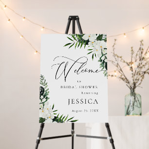Elegant White Orchids Bohemian Bridal Shower Foam Board