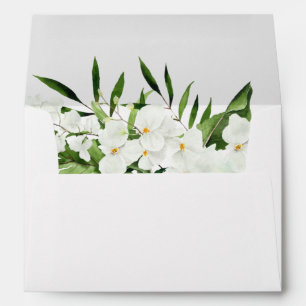 Elegant White Orchids Bohemian Floral for 5x7 card Envelope
