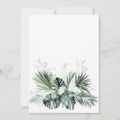 Elegant White Orchids Bohemian Greenery Wedding Invitation (Back)