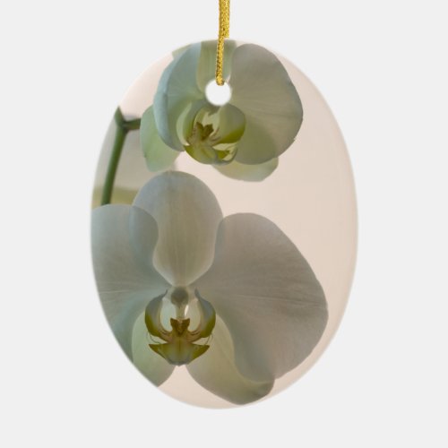 Elegant White Orchids Bridesmaid Thank You Ceramic Ornament