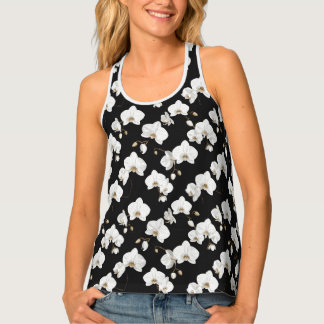 Elegant White Orchids Tank Top