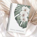 Elegant White Orchids Tropical Watercolor Floral Planner<br><div class="desc">Beautiful tropical styling make this planner a pleasure to use. It features elegant white orchids and a beautiful Monstera leaf in painted watercolors. The design is both simple and elegant with a minimalist look energized by the tropical botanical elements. This design is a wonderful choice for coastal businesses, or for...</div>