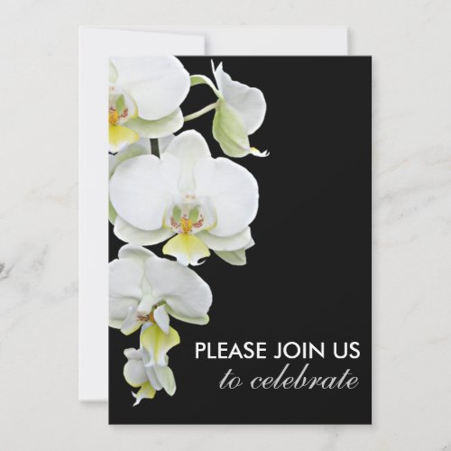 Elegant White Orchids WeddingAny_Occasion Invites