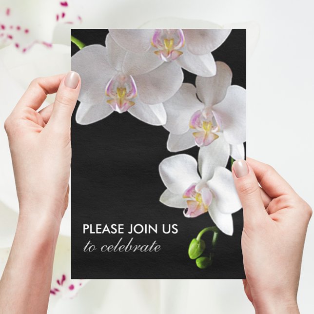 Elegant White Orchids Wedding/Any-Occasion Invites (Creator Uploaded)