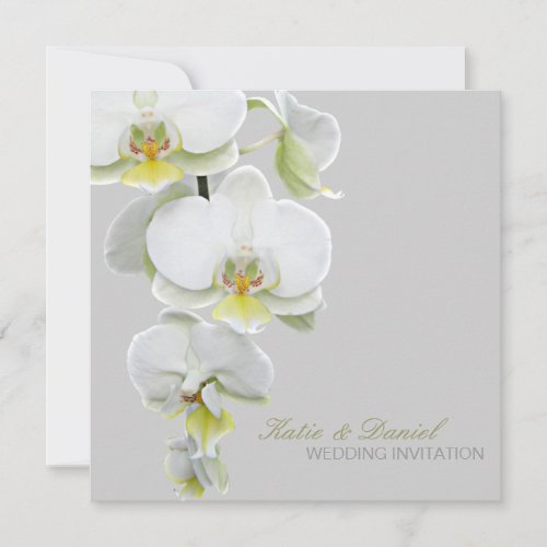 Elegant White Orchids WeddingAny_Occasion Invites