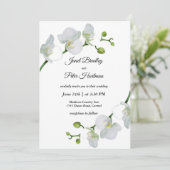 Elegant white orchids Wedding Invitation | Zazzle