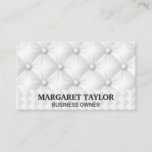 Elegant White Padding Weave Pattern Business Card