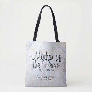 Elegant White Peonies Mother of the Bride Wedding Tote Bag