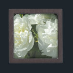 Elegant white peony floral white flower photo gift box<br><div class="desc">Elegant white peonies glowing in the noon day sun.</div>