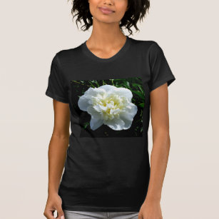 Elegant white peony floral white flower photo T-Shirt