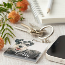Elegant White Pet Portrait Personalized Name