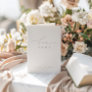 Elegant White Photo Wedding Her Vows Card