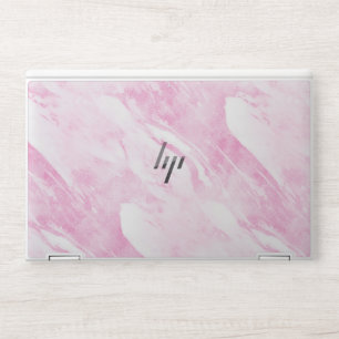 Elegant white & pink  marble HP laptop skin