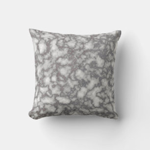 Elegant White Pink Marble Throw Pillow