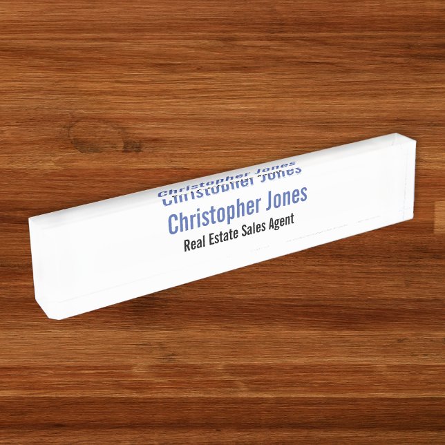 Elegant White Professional Executive Office Title Name Plate (Elegant White Professional Executive Office Title Name Plate)