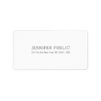 Elegant White Professional Simple Modern Template Label Elegant White Professional Simple Modern Template Label