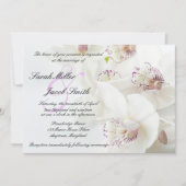 Elegant White & Purple Orchids Wedding Invitation (Front)