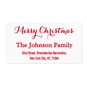 Christmas Labels – Christmas Address Labels | Zazzle