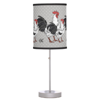 Elegant White Rooster Table Lamp