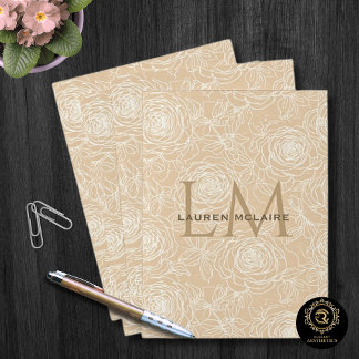 Elegant White Rose Custom QR Code Pocket Folder
