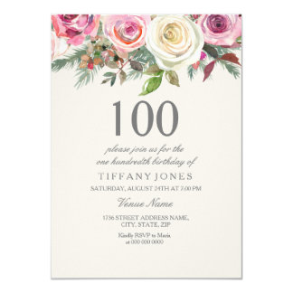 100th birthday invitation