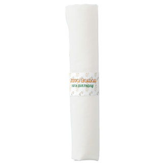 Elegant White Rose Floral 16th Birthday Napkin Bands