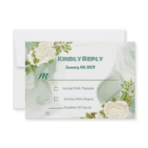 Elegant White Rose Floral 19th Birthday