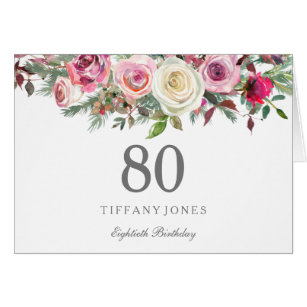 80th Birthday Thank You Cards - Greeting & Photo Cards | Zazzle