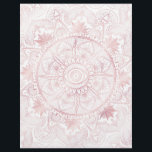 Elegant White Rose Gold Eye Sun Moon Mandala Letterhead<br><div class="desc">Dreamy and mystic rose gold sun and moon mandala with a protection eye design, featuring a hand-drawn metallic blush pink glitter strokes eye, sun and moon shapes, flowers and leaves doodles, stars, dots, diamond, circles, and triangles geometric pattern, made with a rose pink color, with a crescent stage glowing moon,...</div>