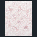 Elegant White Rose Gold Eye Sun Moon Mandala Letterhead<br><div class="desc">Dreamy and mystic rose gold sun and moon mandala with a protection eye design, featuring a hand-drawn metallic blush pink glitter strokes eye, sun and moon shapes, flowers and leaves doodles, stars, dots, diamond, circles, and triangles geometric pattern, made with a rose pink color, with a crescent stage glowing moon,...</div>