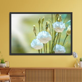 Elegant White Rose Matte Poster Print – Minimalist