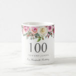Elegant White Rose Pink Floral 100th Birthday Coffee Mug<br><div class="desc">Elegant White Rose Pink Floral 100th Birthday
Birthday cup
Great gift idea

Great for distributing to guests to remember the special occasion.</div>