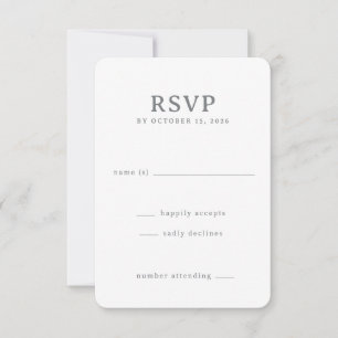 Elegant White RSVP Card