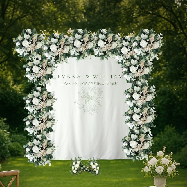 Elegant White Sage Green Backdrops banner (Creator Uploaded)