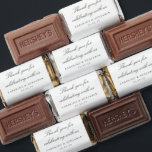 Elegant White Script Custom Wedding Thank You  Hershey's Miniatures<br><div class="desc">Stylish Formal Classic Traditional Script Elegant Wedding Custom Thank You Hershey's Miniatures in White with Black Typography</div>