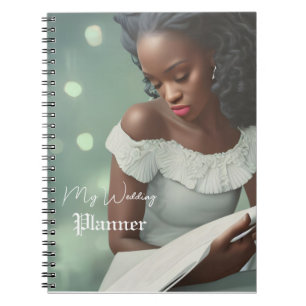 Elegant White Script Wedding Journal 